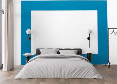 Blue wood frame Wall mural