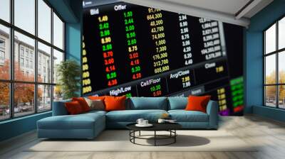 Stock market volume,forex volume,business concept. Wall mural