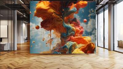 3D art style colorful smoke background 5 Wall mural