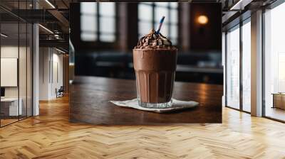 chocolate milkshake on the table 14 Wall mural