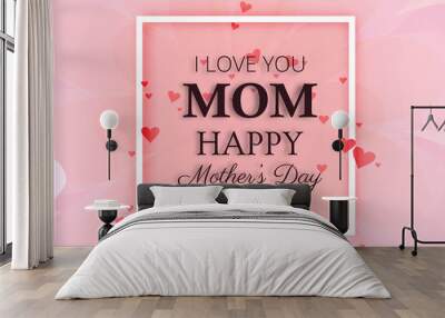 Beautiful banner happy mother's day card background Wall mural