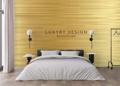 Premium background design (banner) with gold line pattern (glitch texture). Luxury vector template for formal invite, voucher, prestigious gift certificate Wall mural