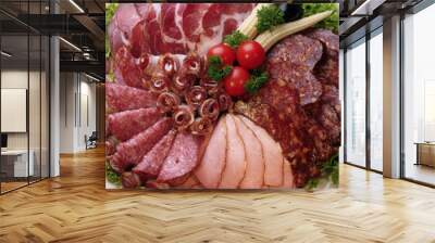 meat delicatessen plate Wall mural