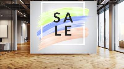 Sale Banner in 3 colors. Wall mural