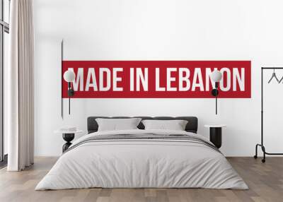 Made in Lebanon red banner design vector illustration Wall mural