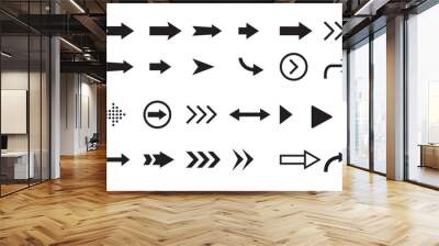 Arrow icons set. Arrow collection. Simple arrow big set. Vector illustration Wall mural