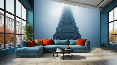 The famous landmark of tower background Wall mural