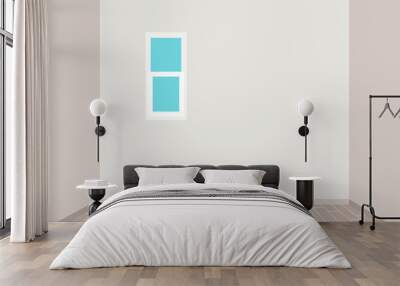 Vector illustration of the empty room. Wall mural