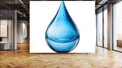 a water drop isolated on transparent background. png Wall mural