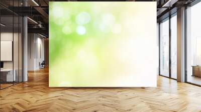 spring and summer light green bokeh background, glowing nature Wall mural