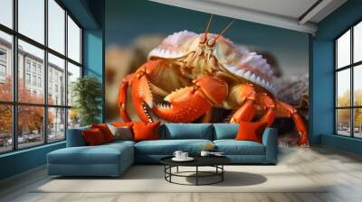 Hermit Crab with Shell on its Back Wall mural