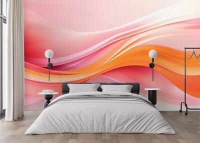 Abstract futuristic twisted wave background. Wall mural