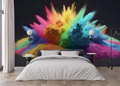 abstract rainbow background Wall mural