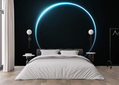 glowing sphere on black Wall mural