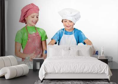 Littlle funny bakers Wall mural