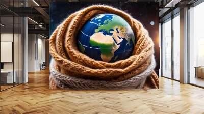 earth in the scarf Wall mural