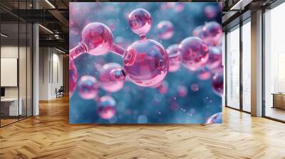 Abstract 3d illustration of molecules or hormones.	 Wall mural