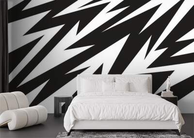 Abstract background with diagonal sharp and spike line pattern Wall mural