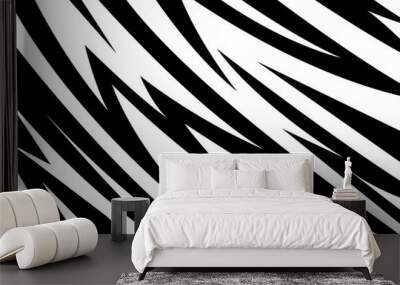 Abstract background with spikes and zigzag line pattern Wall mural