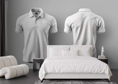 A white shirt with a button down collar and a white collar Wall mural