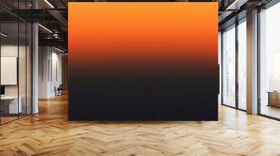 black and orange gradient background Wall mural