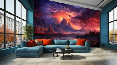 house fires and forest fires Wall mural