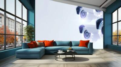 professional set of security camera, illustration Wall mural