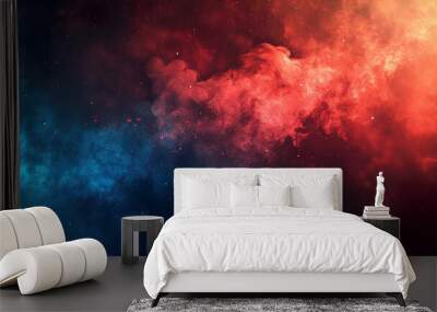 red blue black gradient background Wall mural