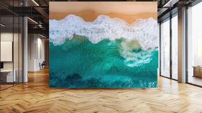 Sea and beach aerial view Top view amazing natural Wall mural