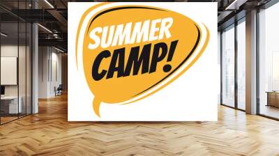 summer camp retro speech bubble Wall mural