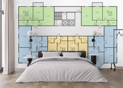 house floor vector set Wall mural