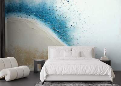 Abstract watercolor coral reef and ocean. Fresh, cheerful and relaxing summer concept. Positive and healthy tones to background or wallpaper. Generative Ai Wall mural