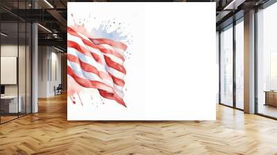 USA Veterans day background. Vector abstract grunge brushed flag with text. Template for horizontal banner. Wall mural