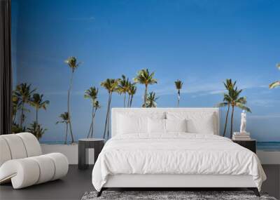 beach with palm trees Wall mural