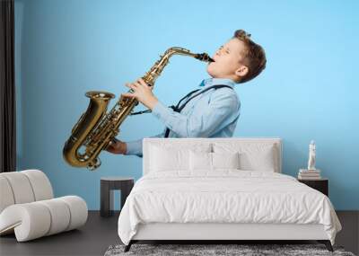 boy with saxophone Wall mural