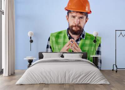 construction worker with hammer Wall mural