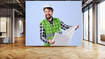 engineer with clipboard Wall mural