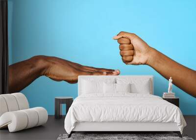 hand with pill Wall mural