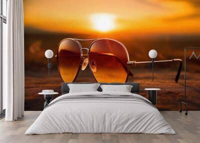 Ocean travel glasses sunny sunglasses accessory sea summer sun sunlight Wall mural