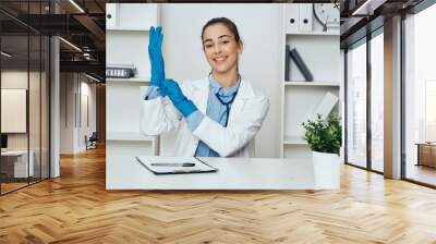 portrait of a female doctor Wall mural