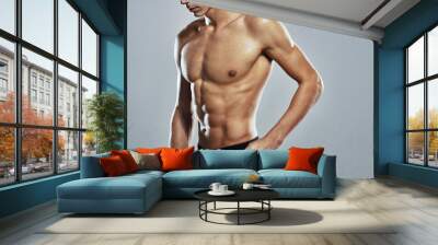 portrait of muscular man Wall mural