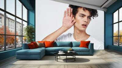 portrait of young man Wall mural