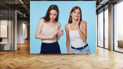 two young women Wall mural