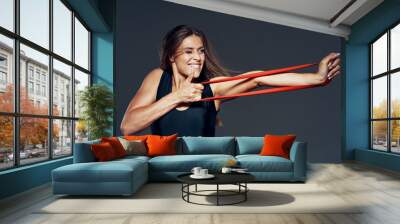 woman with hula hoop Wall mural