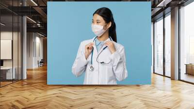 young doctor with stethoscope Wall mural