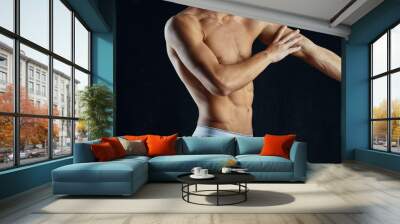 young man with naked torso Wall mural