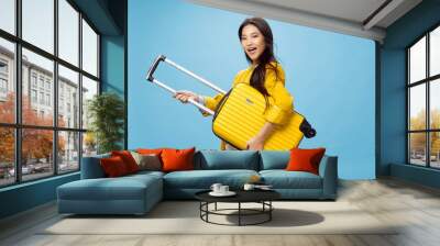 young woman with a clipboard Wall mural