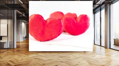 HEART-SHAPED BUN IDEAL FOR VALENTINE'S BREAKFAST. Wall mural