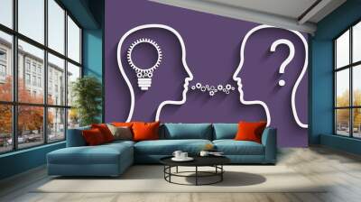 Human head gears Wall mural