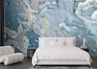 A splash of liquid Generative AI Wall mural